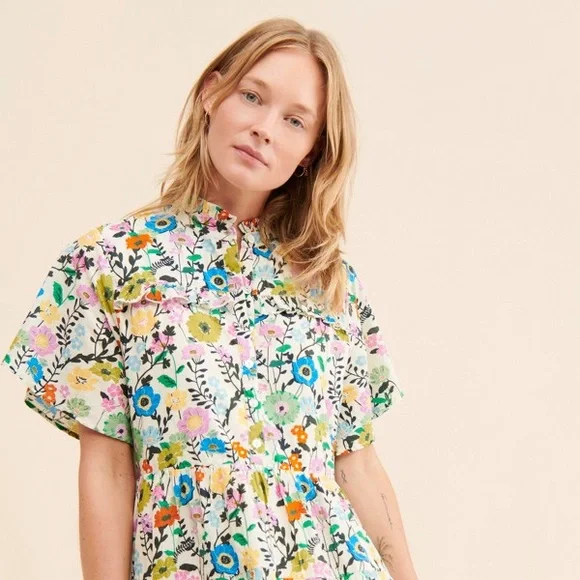 Vibeka Ruffle Mini Dress Ro’s Garden - Picture 4 of 4